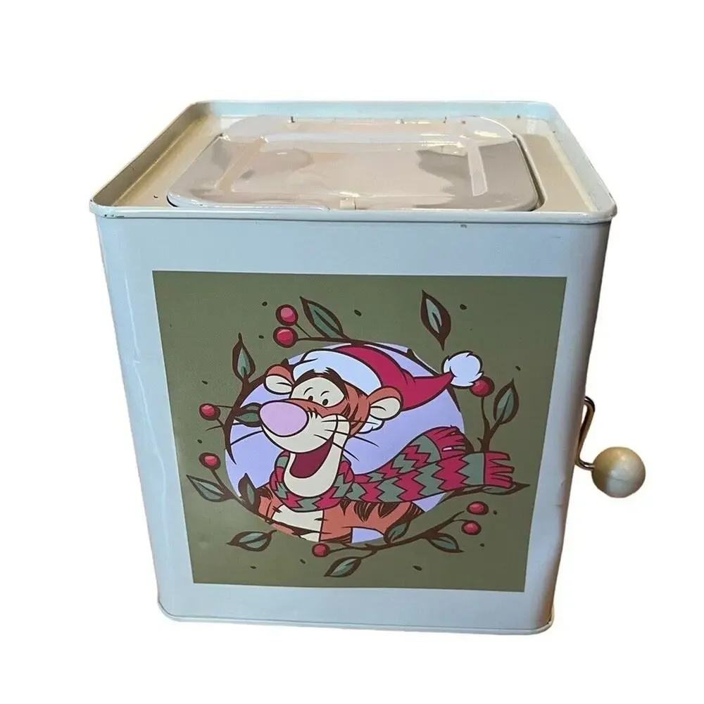 Rare 2010 Gemmy Disney Winnie the Pooh Tigger Jack in the Box Christmas